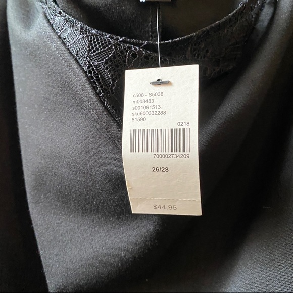 NWT Lane Bryant Black Ponte Off Shoulder Blouse - Picture 4 of 5